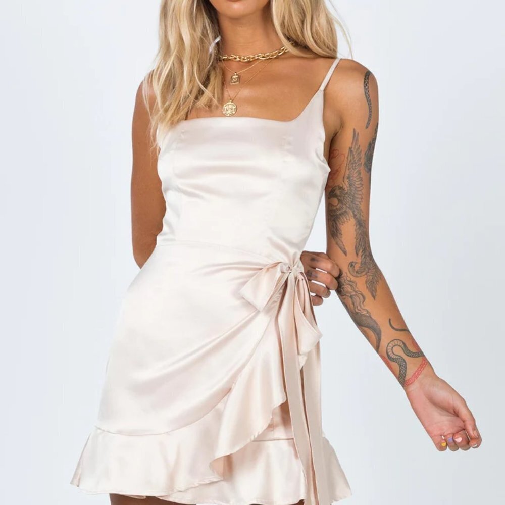 Princess Polly Blush Satin Mini Dress